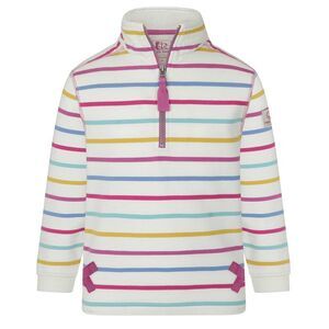 Lazy Jacks Girls Striped Sweatshirt / Periwinkle